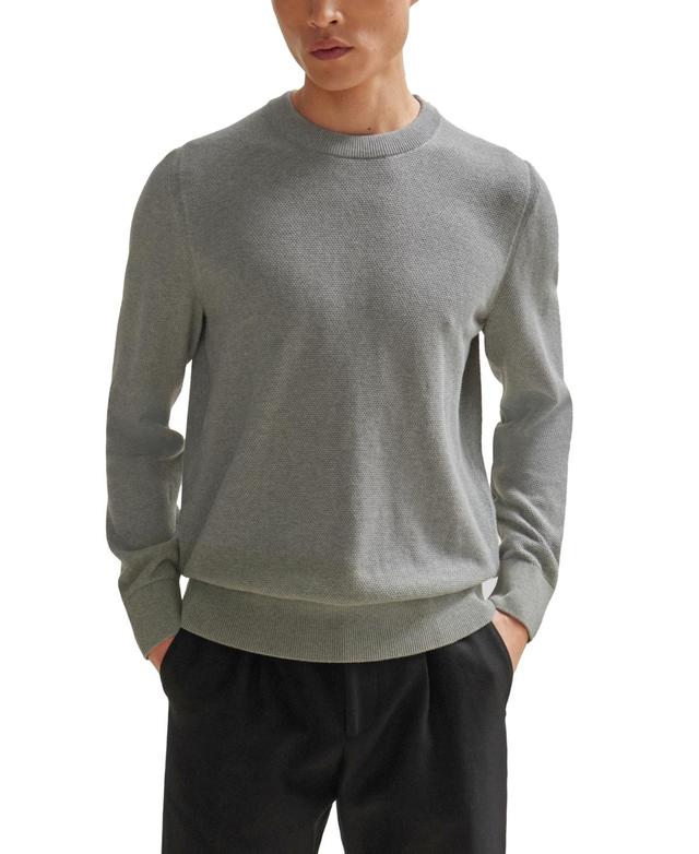 Boss by Hugo Boss Mens Micro-Structured Crew-Neck Sweater Product Image