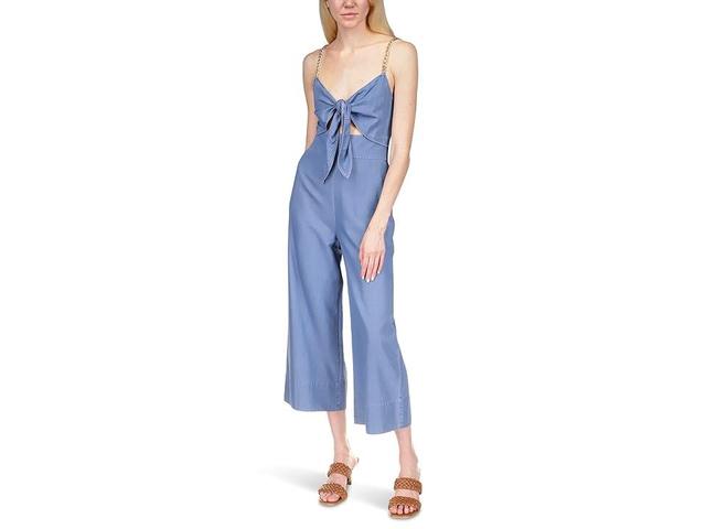 MICHAEL Michael Kors Chambray Tie Jumpsuit (Light Cadet Wash) Women's Jumpsuit & Rompers One Piece Product Image