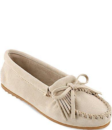 Minnetonka Kilty Suede Fringe Moccasins Product Image