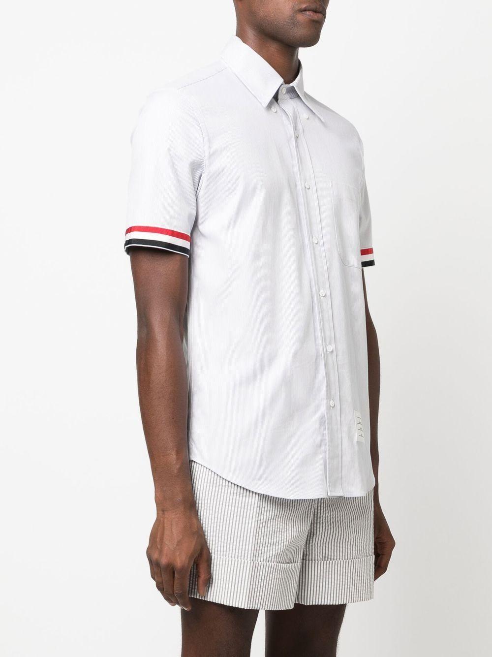 THOM BROWNE Rwb Stripe Polo Shirt In White Product Image