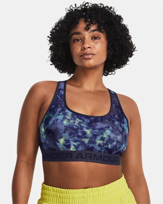 Women's Armour® Mid Crossback Printed Sports Bra Product Image