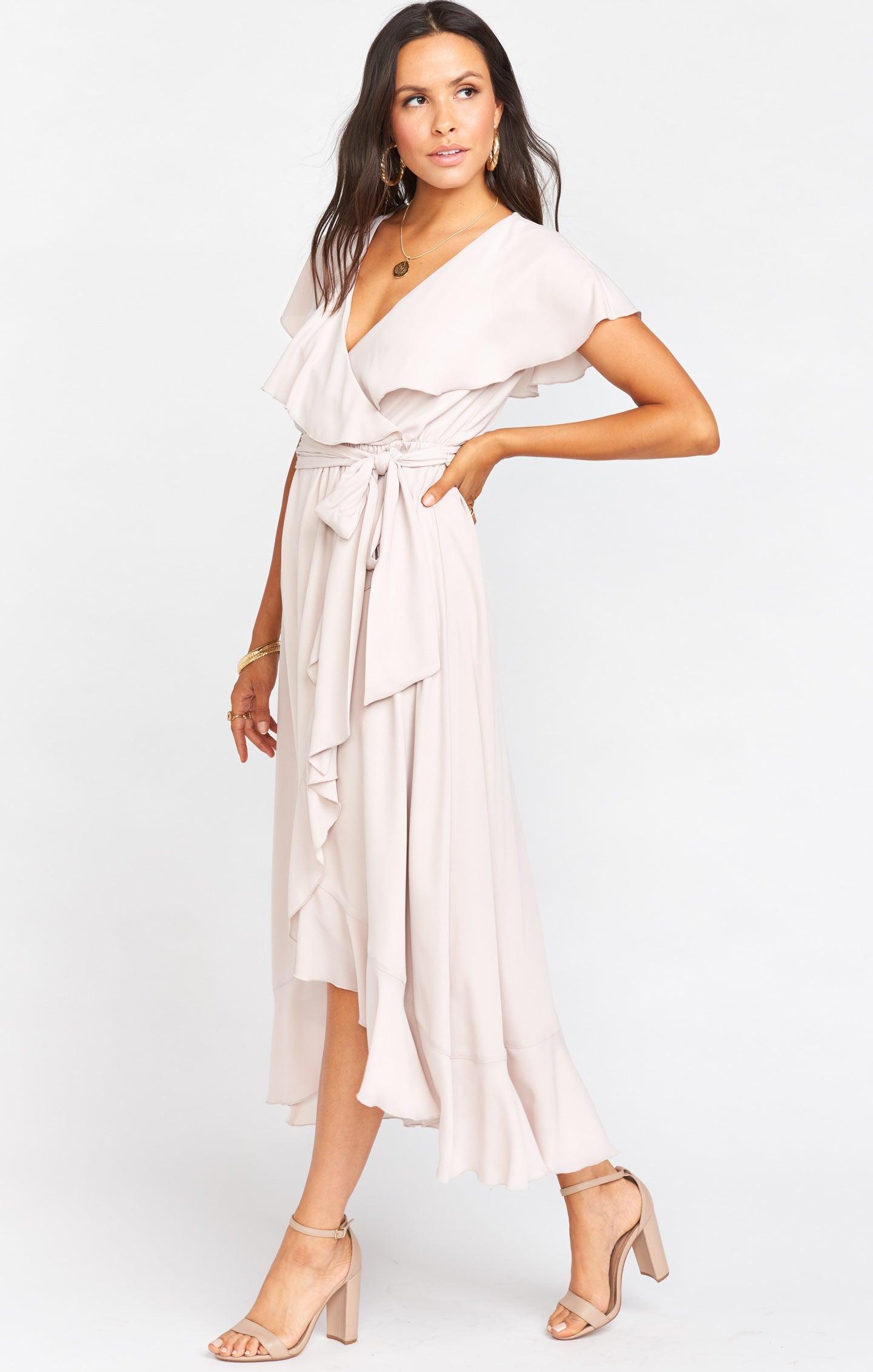 Jess Ruffle Midi Dress ~ Show Me the Ring Crisp Product Image