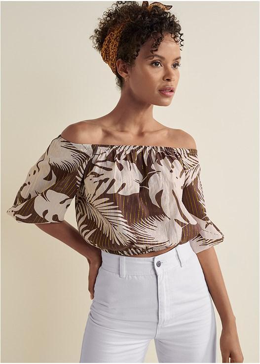 Off-The-Shoulder Crop Top Product Image