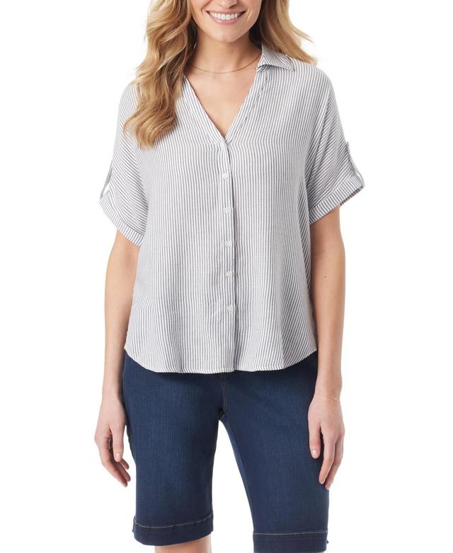 Women's Demi Short-Sleeve Button Front Shirt Product Image