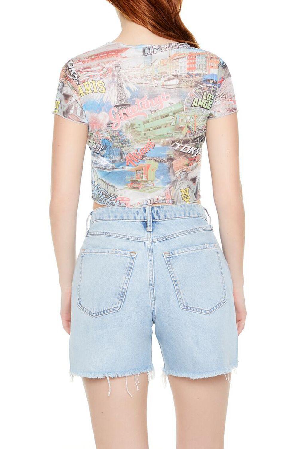 Postcard Print Crop Top | Forever 21 Product Image