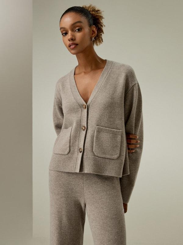 Cropped Wool-Cashmere Blend Cardigan Product Image