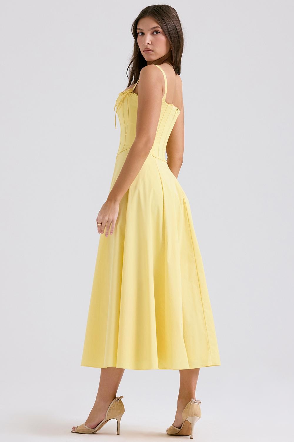 Clarabelle Sunshine Cotton Midi Sundress Product Image