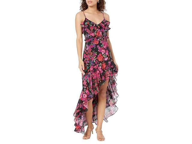 Womens Mika Asymmetrical Ruffled Floral Dress Product Image