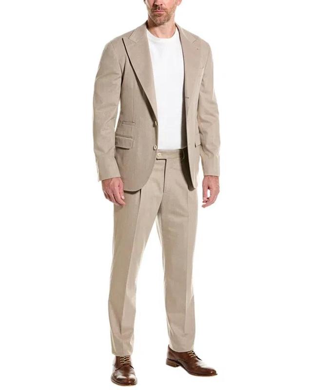 2pc Wool Suit In Brown Product Image