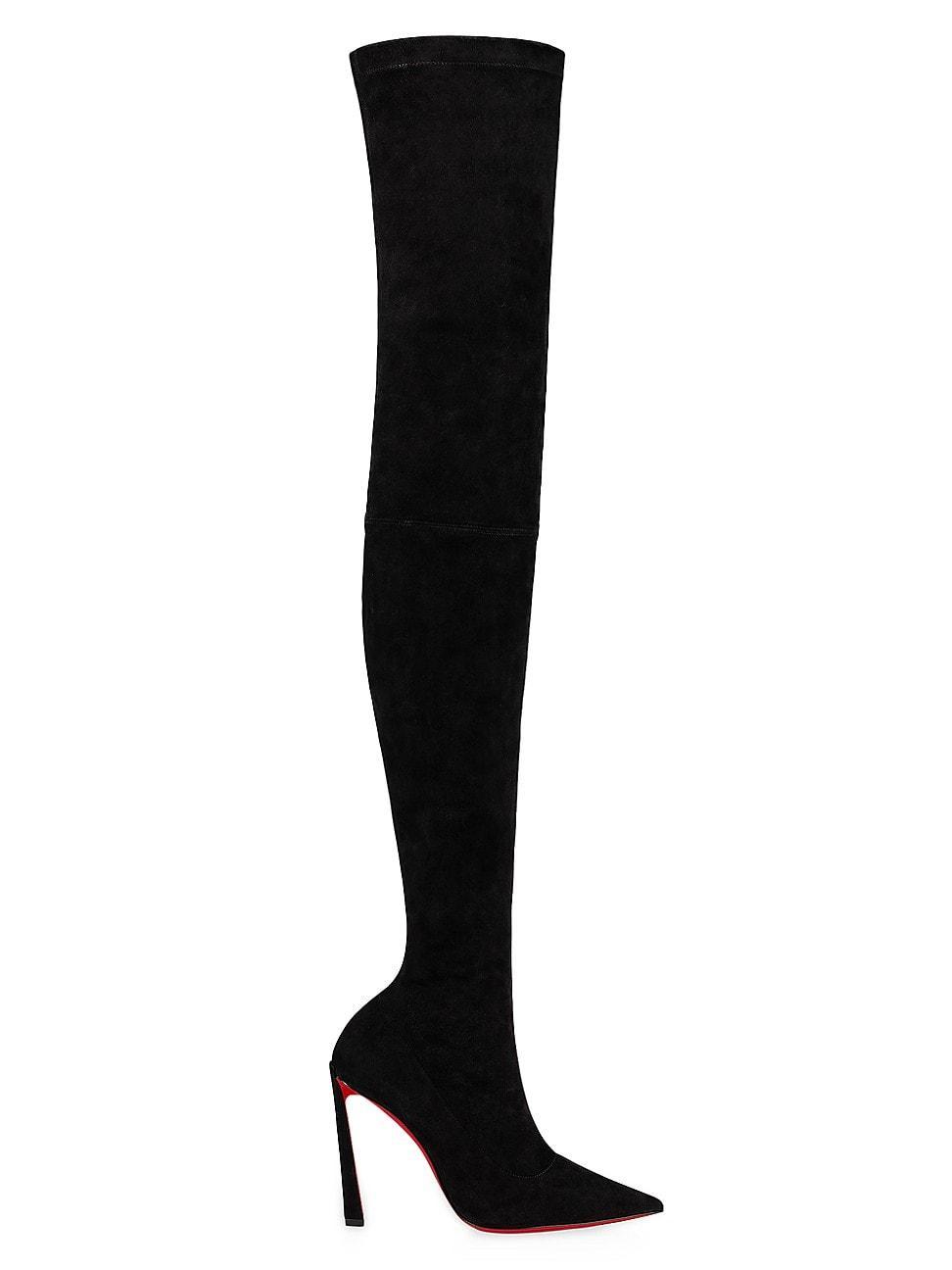 Condora Botta Alta Red Sole Suede Knee-Length Boots Product Image