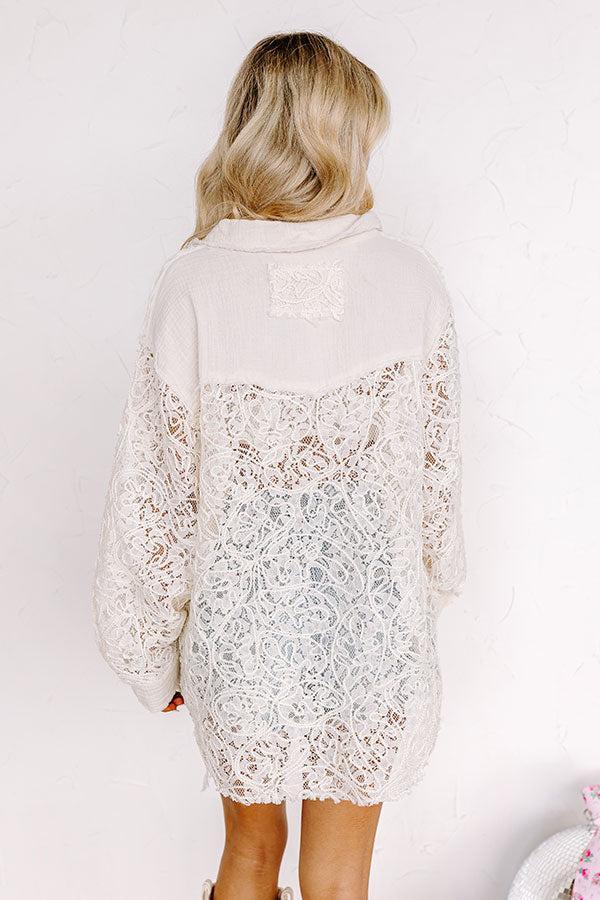 Midwest Wonderful Lace Button Up Product Image