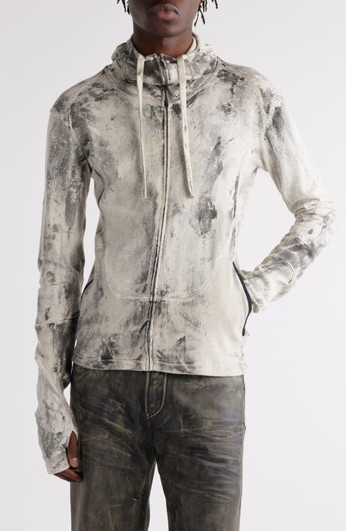 ACNE STUDIOS Garment-dyed Zip-up Hoodie In Faded Black Product Image