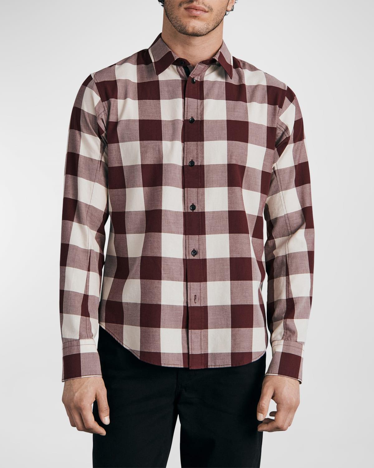 Mens Fit 2 Check Engineered Sport Shirt Product Image