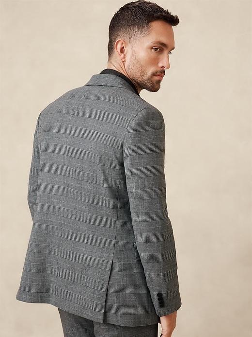 Tailored-Fit Gray Prince Of Wales Suit Jacket Product Image