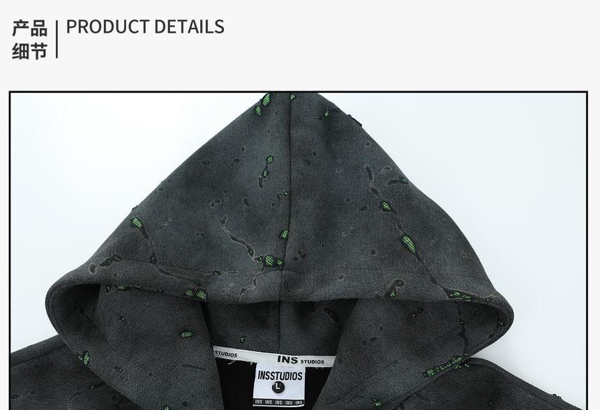 Splash Print Zip-Up Hoodie Product Image