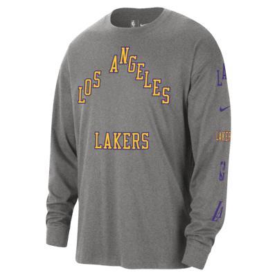 Los Angeles Lakers 2023/24 City Edition Men's Nike NBA Max90 Long-Sleeve T-Shirt Product Image