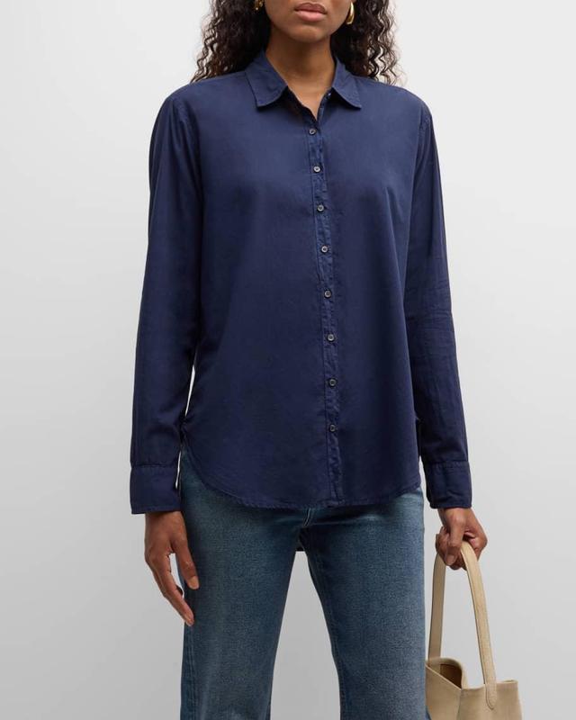 Beau Button-Down Silk Crepe De Chine Shirt Product Image