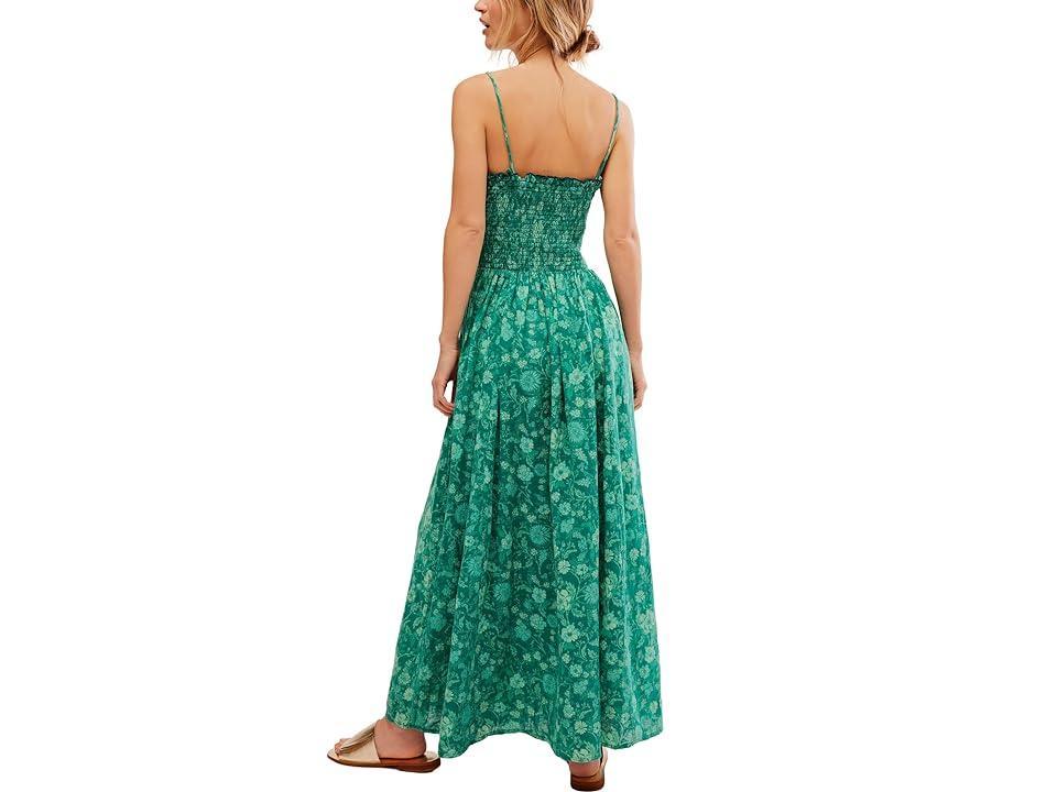 Free People Sweet Nothings Midi (Forest Combo) Women's Dress Product Image