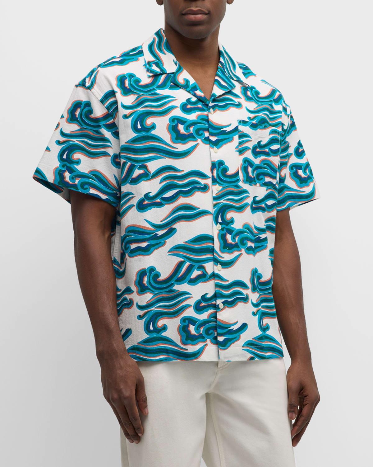 Mens Printed Camp Shirt Product Image