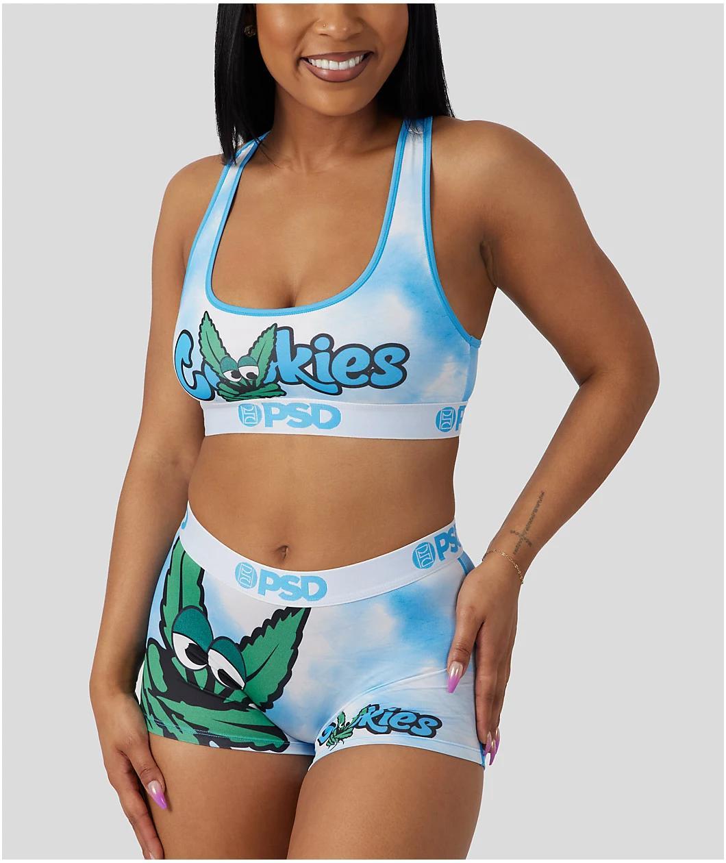 PSD x Cookies Nuggs Blue Sports Bra Product Image