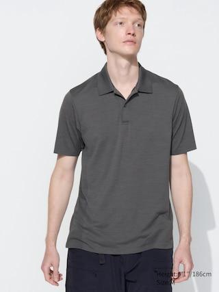 Mens Dry-Ex Short-Sleeve Polo Shirt Gray XS UNIQLO US Product Image