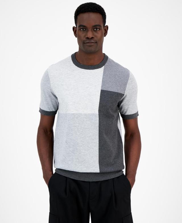 Alfani Mens Colorblock Sweater T-Shirt, Created for Macys Product Image