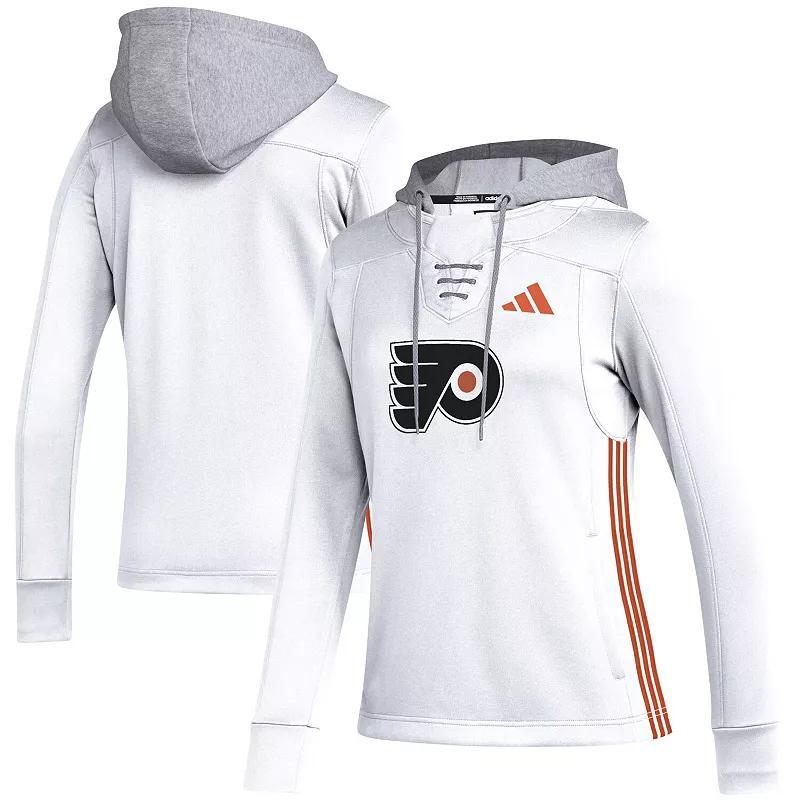 Womens adidas White Philadelphia Flyers Refresh Skate Lace AEROREADY Pullover Hoodie product image