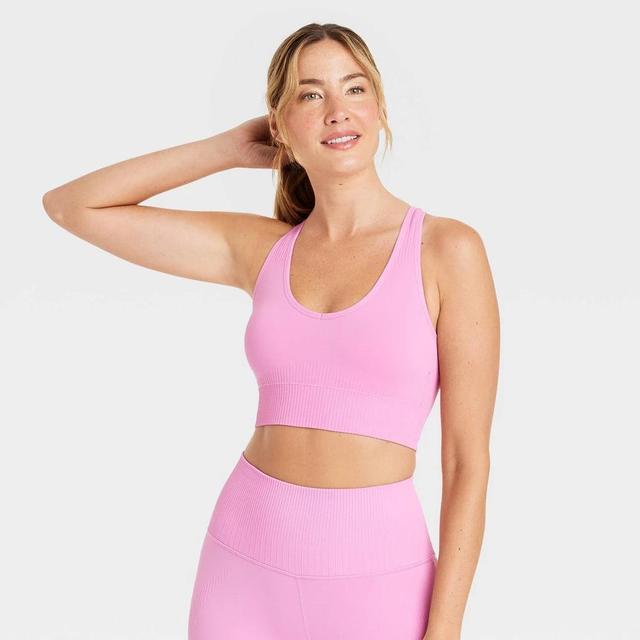 Womens Seamless Racerback Sports Bra - JoyLab XS Product Image