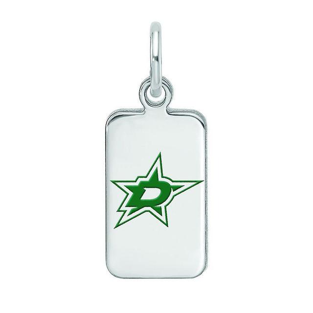 LogoArt Sterling Silver Enamel Dallas Stars Tag Pendant, Womens Product Image