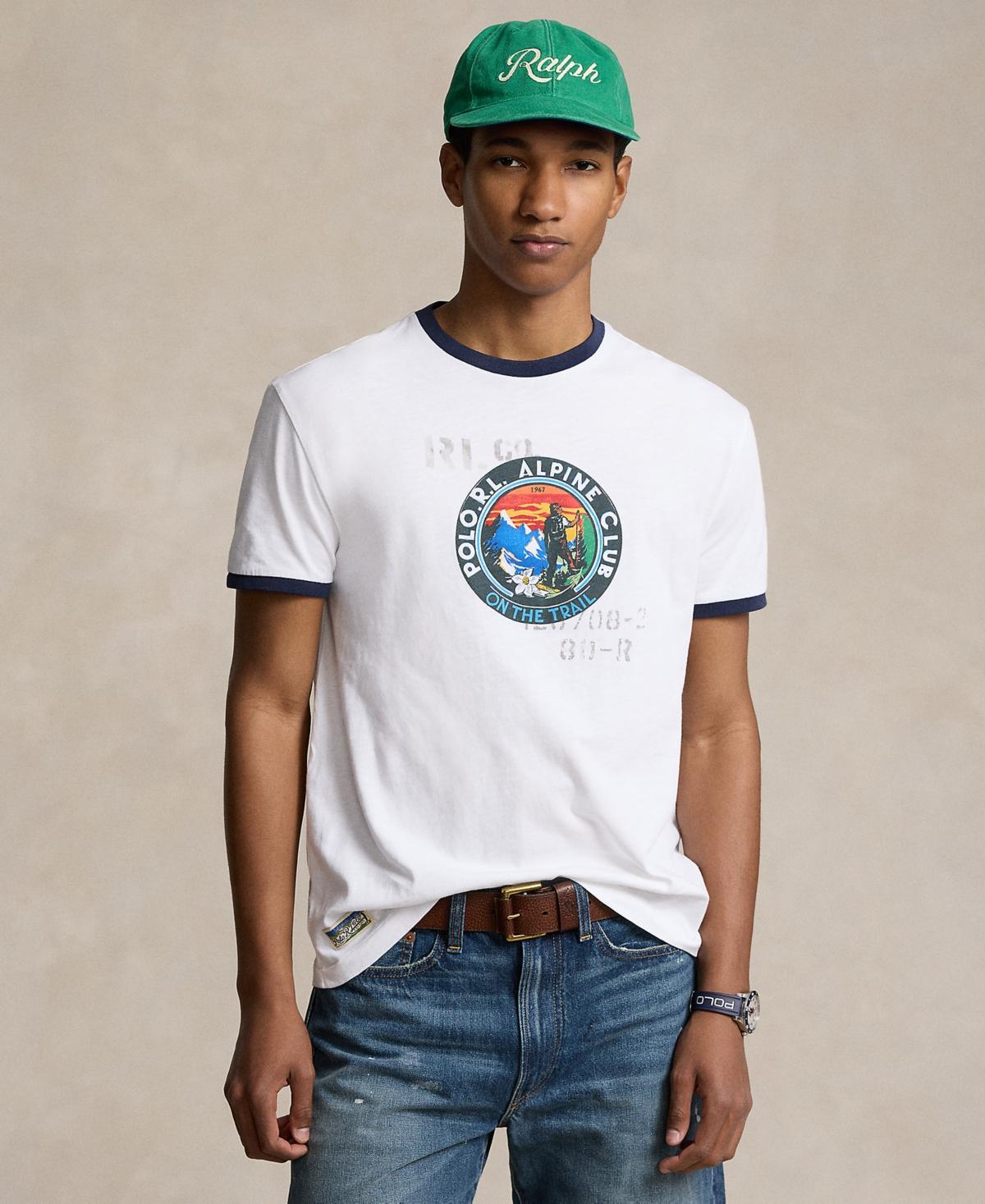 Polo Ralph Lauren Mens Classic-Fit Jersey Graphic T-Shirt Product Image