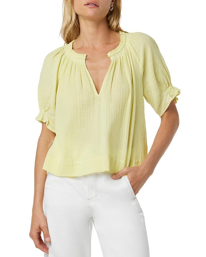 Womens Bonnie Cotton Puff-Sleeve Blouse Product Image