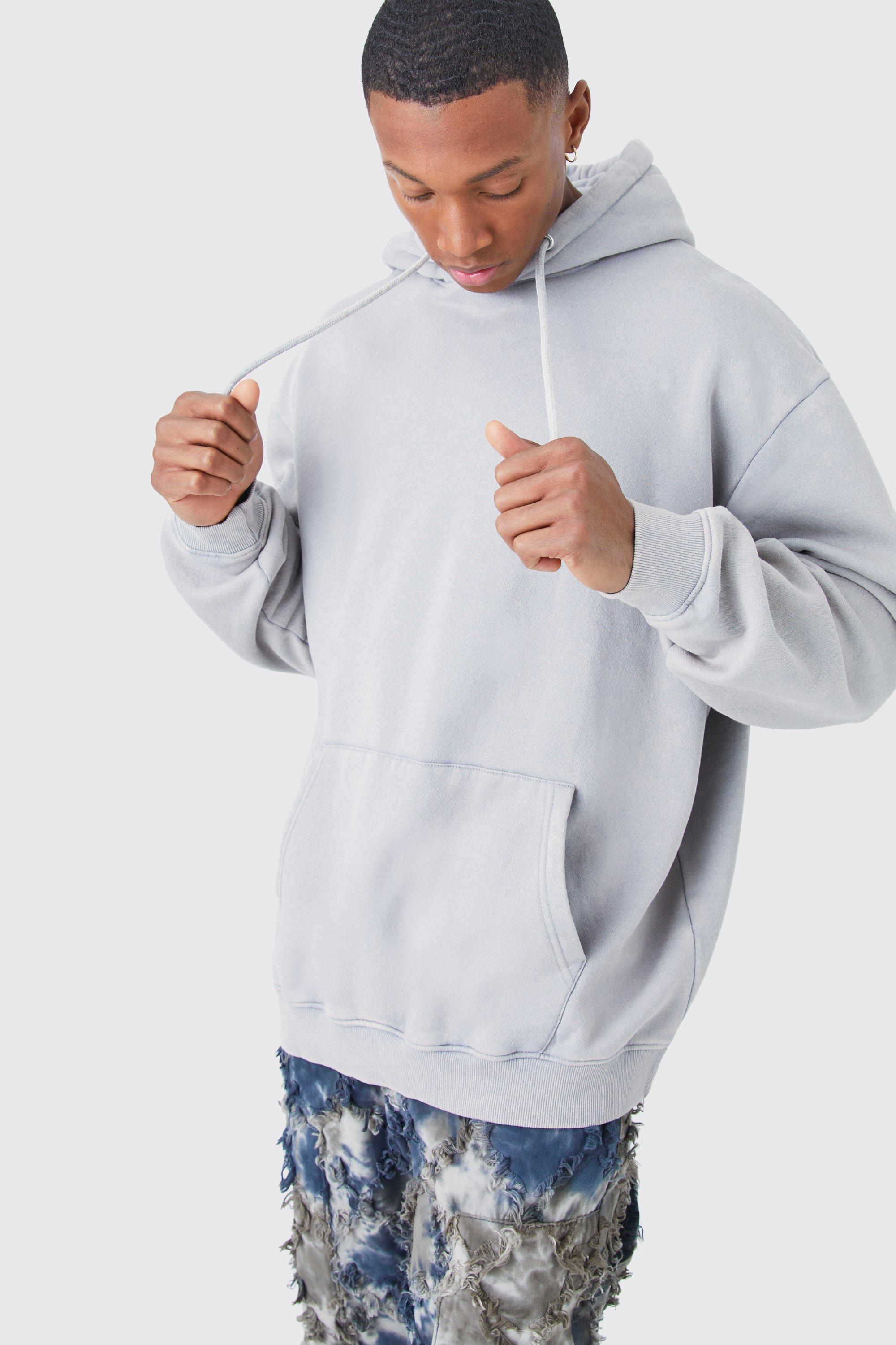 Oversized Washed Hoodie | boohooMAN USA Product Image