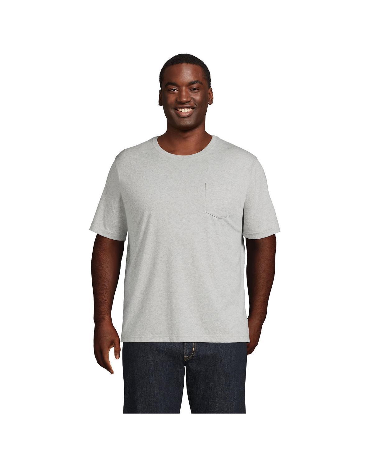 Big & Tall Lands End Super-T Classic-Fit Pocket Tee, Mens Rich Red Product Image