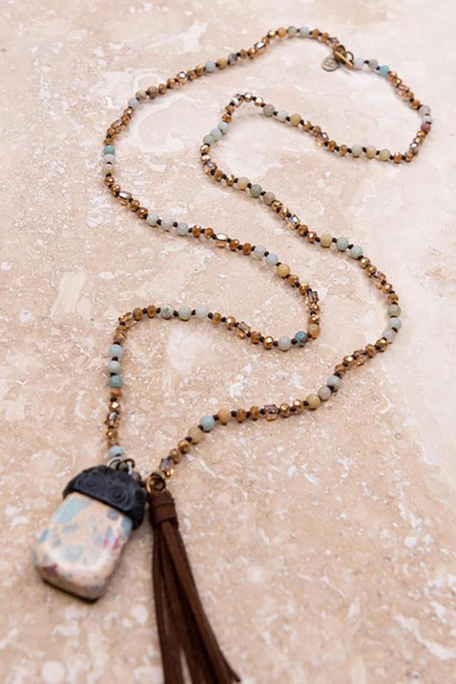 Beaded Natural Stones Necklace Product Image