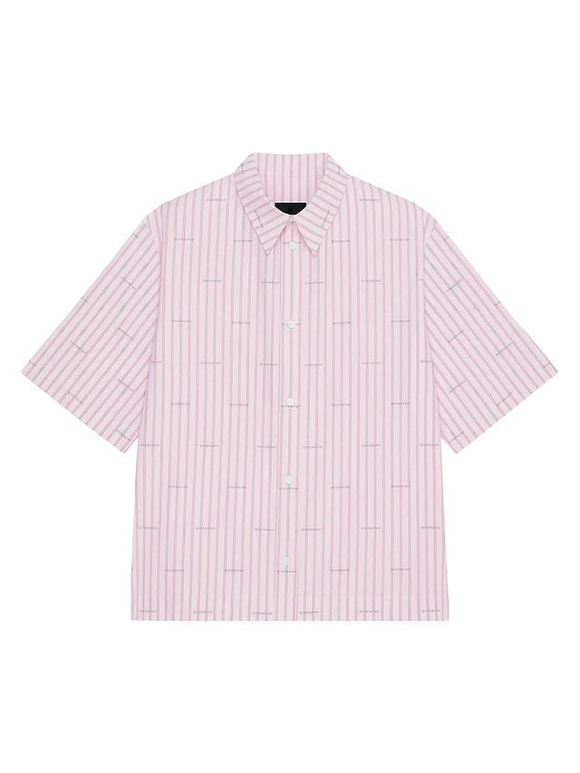 Mens Boxy Fit Shirt In Poplin With Stripes Product Image