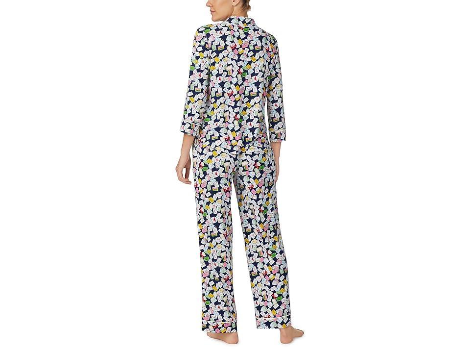 Kate Spade New York 3/4 Notch PJ Set (Love Notes) Women's Pajama Sets Product Image