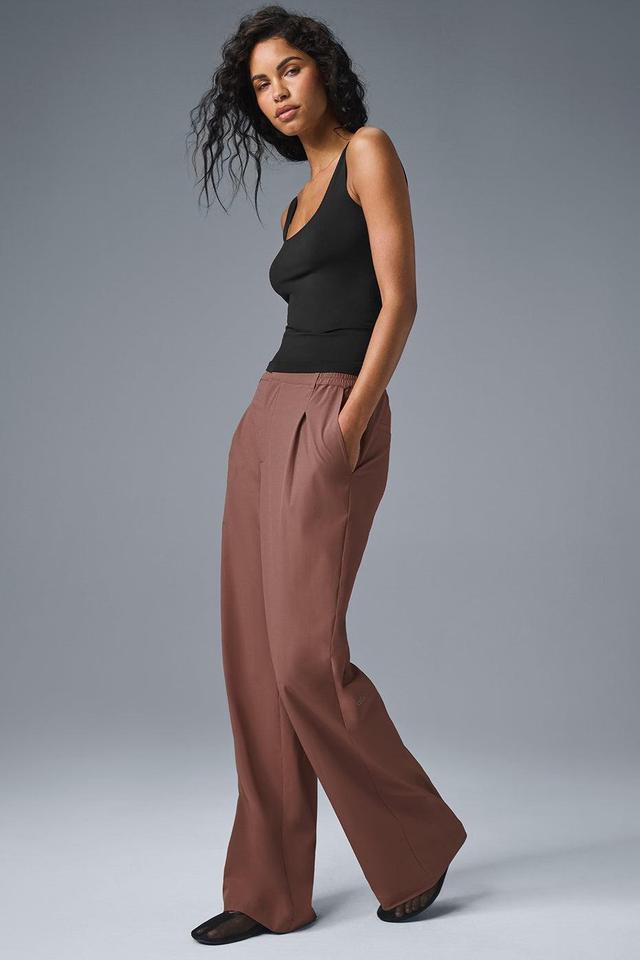 High-Waist Pursuit Trouser (Long) - Chestnut Female Product Image