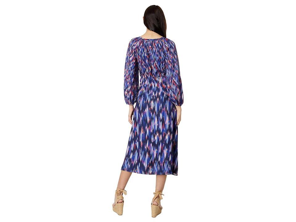 Tommy Bahama Ikat Long Sleeve Recycled Polyester Midi Dress Product Image