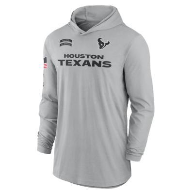 Houston Texans Salute to Service Edge Mascot Lockup Men’s Nike Men's Dri-FIT NFL Long-Sleeve Hooded Top Product Image