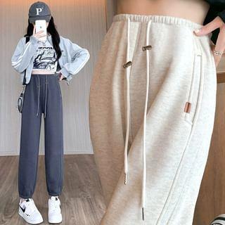 Maternity Drawstring Waist Plain Harem Pants Product Image