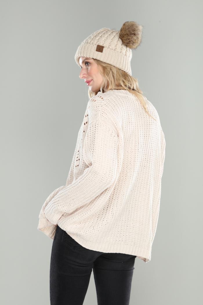 Soft Chenille Sweater Cardigan Product Image