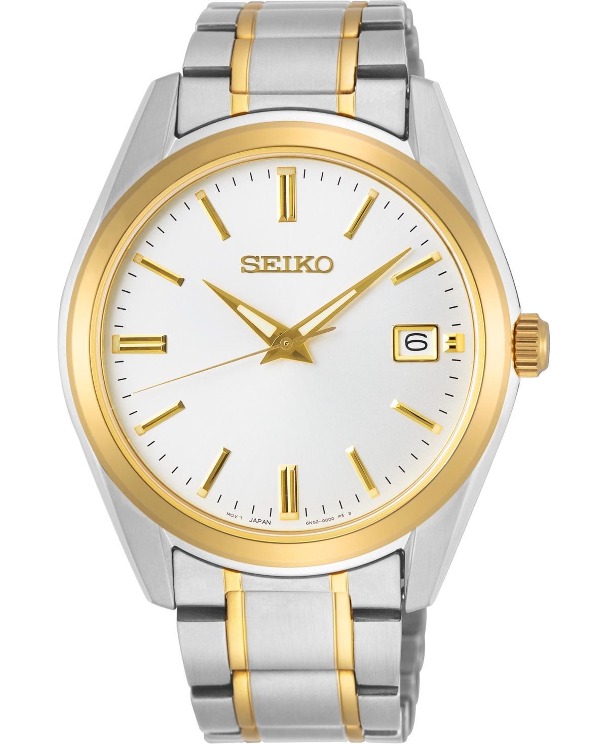 Seiko Mens Essential Quartz Analog Two Tone Stainless Steel Bracelet Watch Product Image