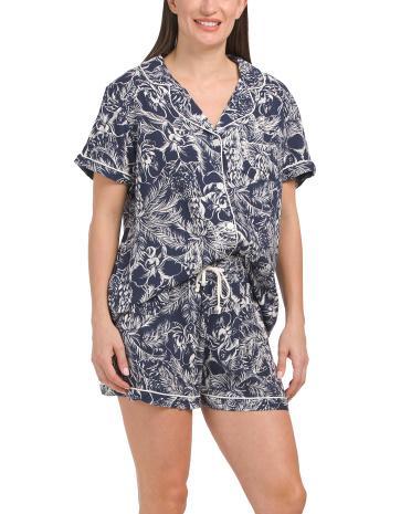 Dixie Top And Shorts Pajama Set For Women Product Image