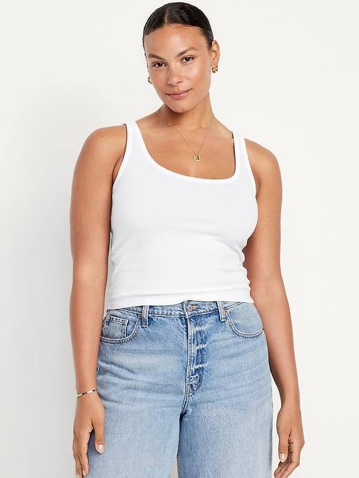 Ribbed Crop Tank Top Product Image