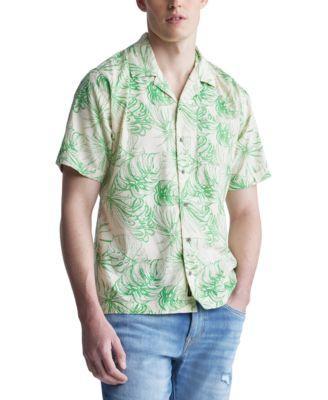 Men's Suresh Regular-Fit Botanical-Print Button-Down Camp Shirt Product Image