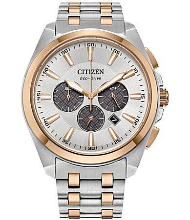 Citizen Mens Peyten Chronograph Two Tone Stainless Steel Bracelet Watch Product Image