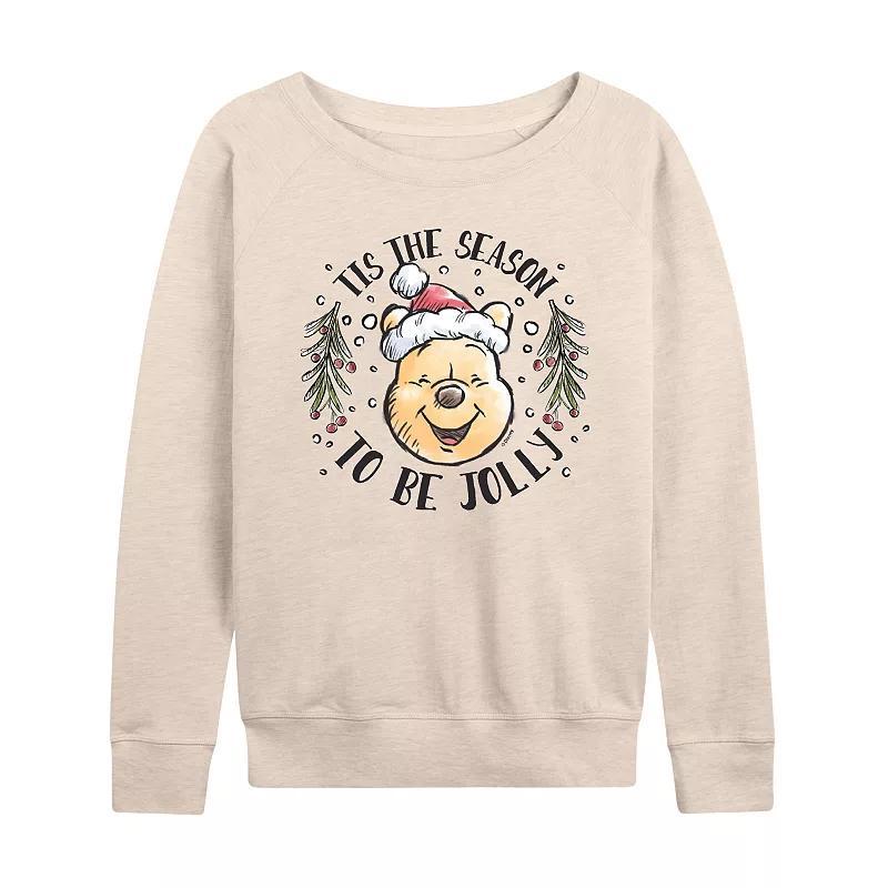 Disneys Winnie The Pooh Plus Size Tis The Season Lightweight French Terry Sweatshirt, Womens Product Image