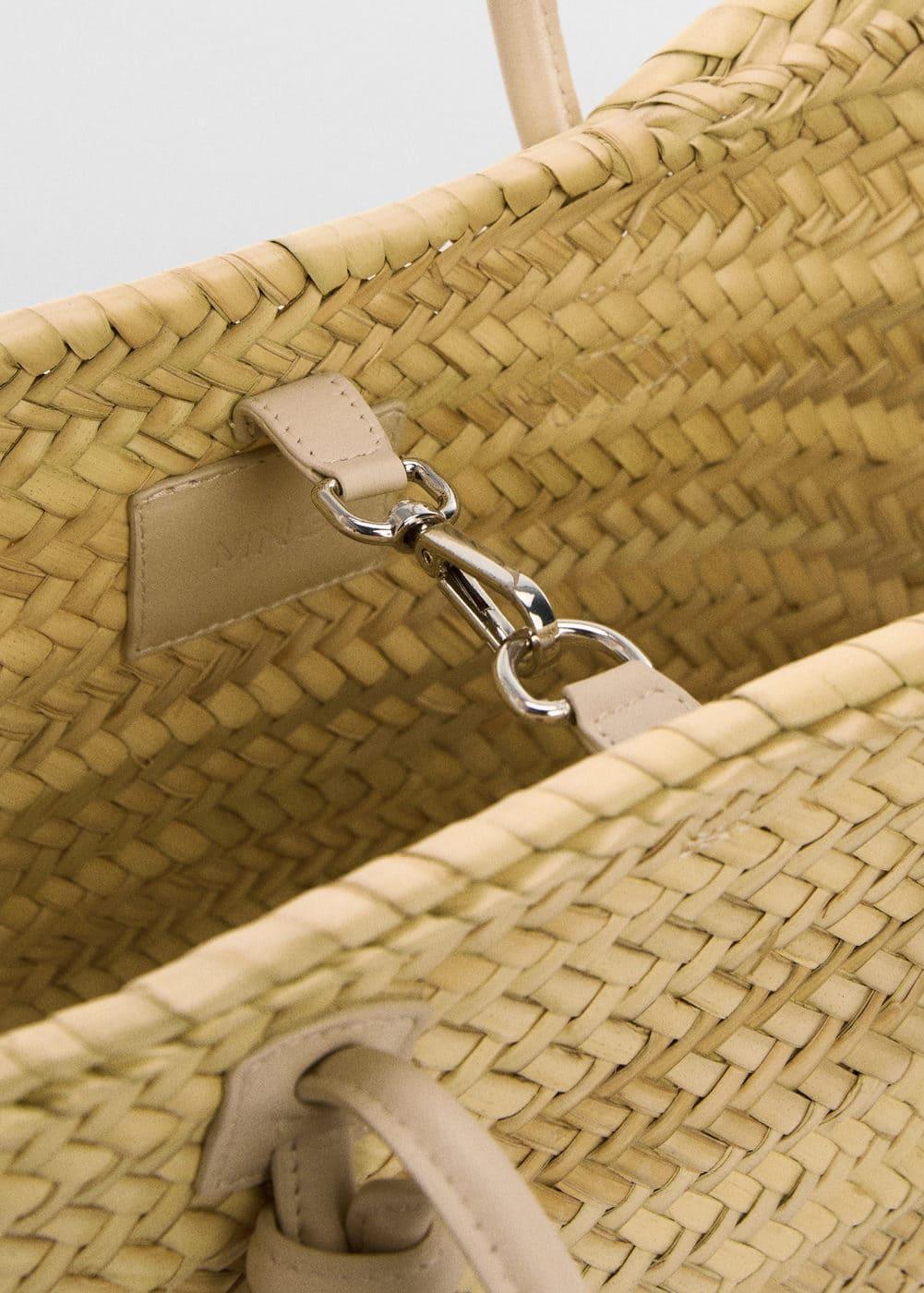 MANGO - Leather basket bag - One size - Women Product Image