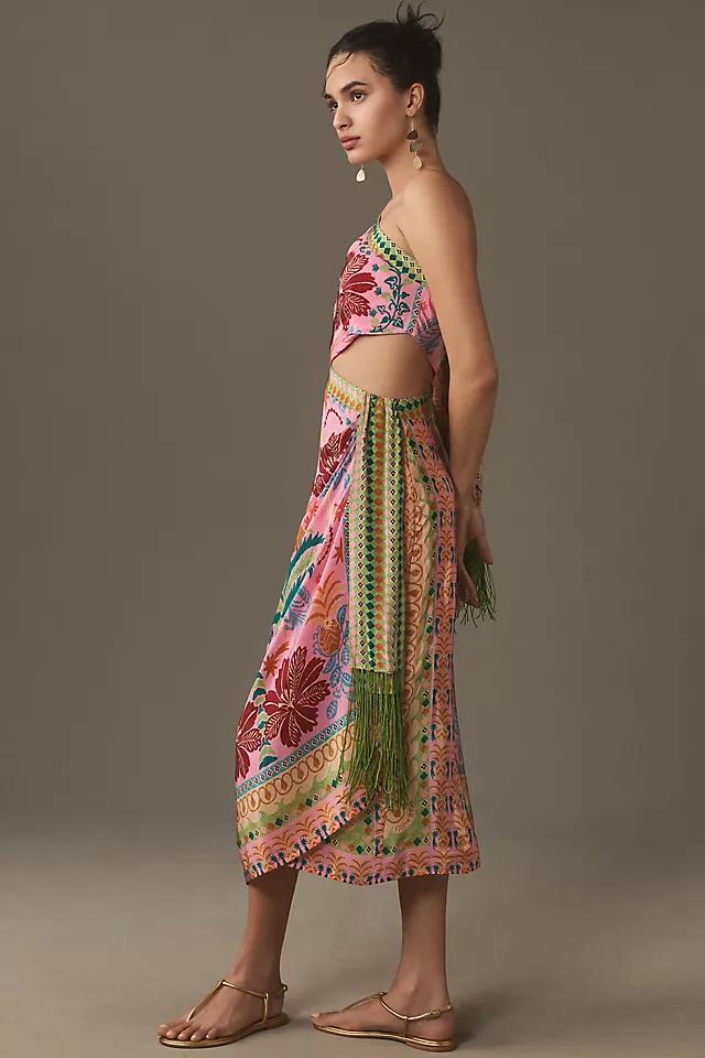 Farm Rio Fruits Queen Scarf One-Shoulder Maxi Dress Product Image