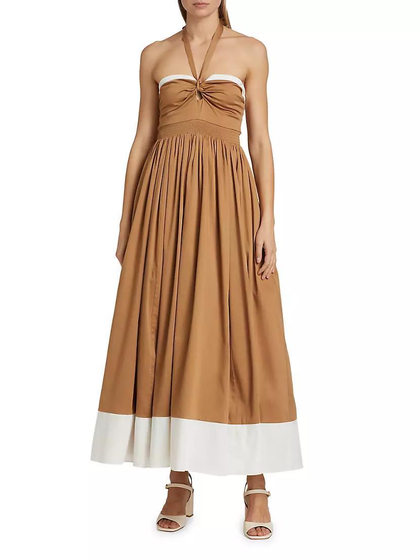 Beatrix Sweetheart Tie-Neck Maxi Dress Product Image